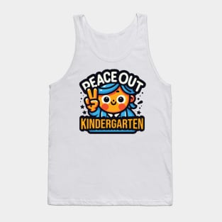 Peace Out Kindergarten Funny Last Day Of School Tank Top